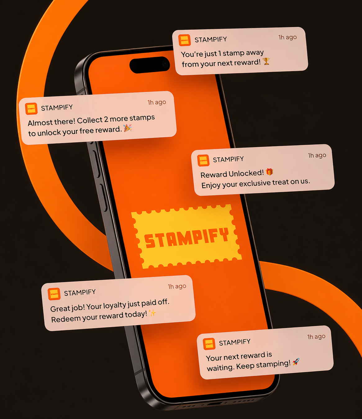 Stampify push notifications on mobile